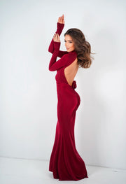BURGUNDY BLISS MAXI DRESS - S image