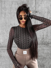 Slim fit blouse with logo LUMINA OLAVOGA black image 0