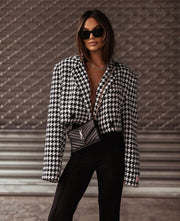 JACKANCY SHORT BLAZER, WHITE AND BLACK image 13