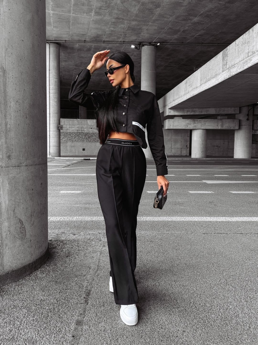 Elegant trousers LESLIE OLAVOGA black - S image