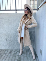 MIAMI LIGHT BEIGE COAT WITH GOLD CHAIN image 7