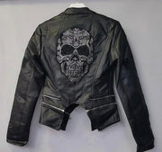 Skull Faux Leather Jacket - L/XL image