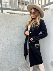 MIAMI BLACK COAT WITH GOLD CHAIN image 7