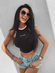 Mintz Ola Voga black ribbed top - S image