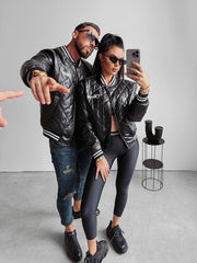 Komi Ola voga women's bomber jacket, black image 4