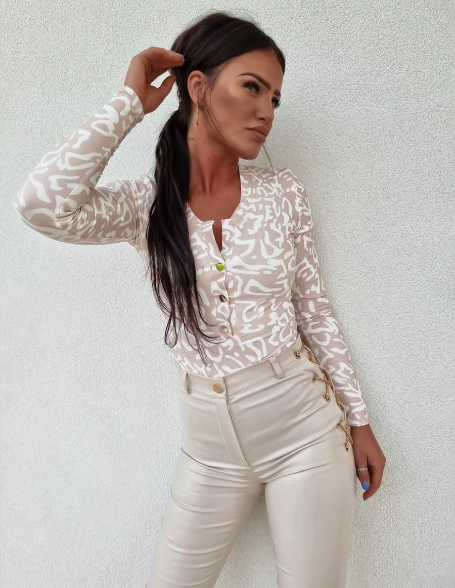 MIRELLA  BLOUSE BEIGE image 3