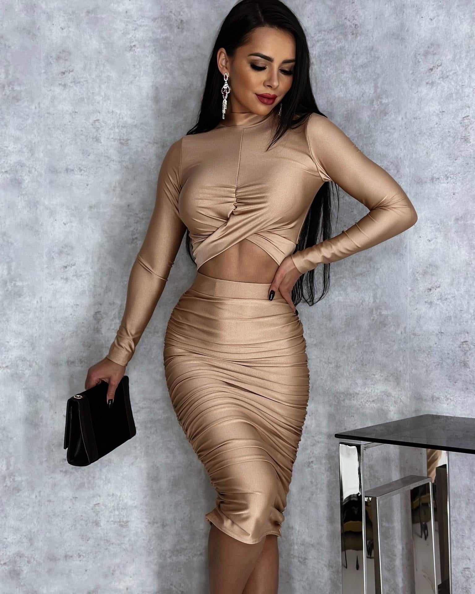 MY WHOLE HEART SET WITH SKIRT GOLD image 0
