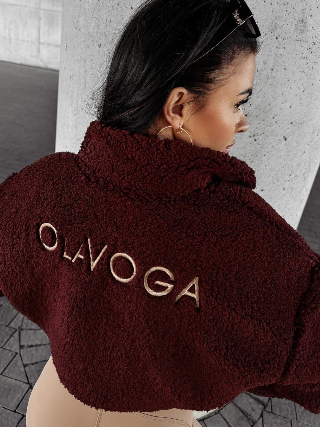 PERCHA OLAVOGA brown lambskin sweatshirt image 1