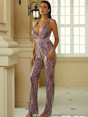 CRISS CROSS TIE BACKLESS JUMPSUIT image 4