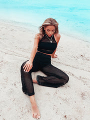 Openwork two-piece boho set Vero Ola Voga black image 1