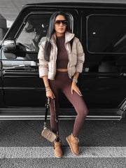 Alaya Ola Voga down bomber jacket, beige image 1