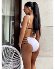 LAUREN Two-piece bikini with a sexy cut white image 5