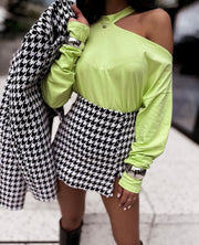 ASTURIO SKIRT/ SHORTS WHITE AND BLACK image 10