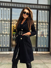 MIAMI BLACK COAT WITH GOLD CHAIN image 4