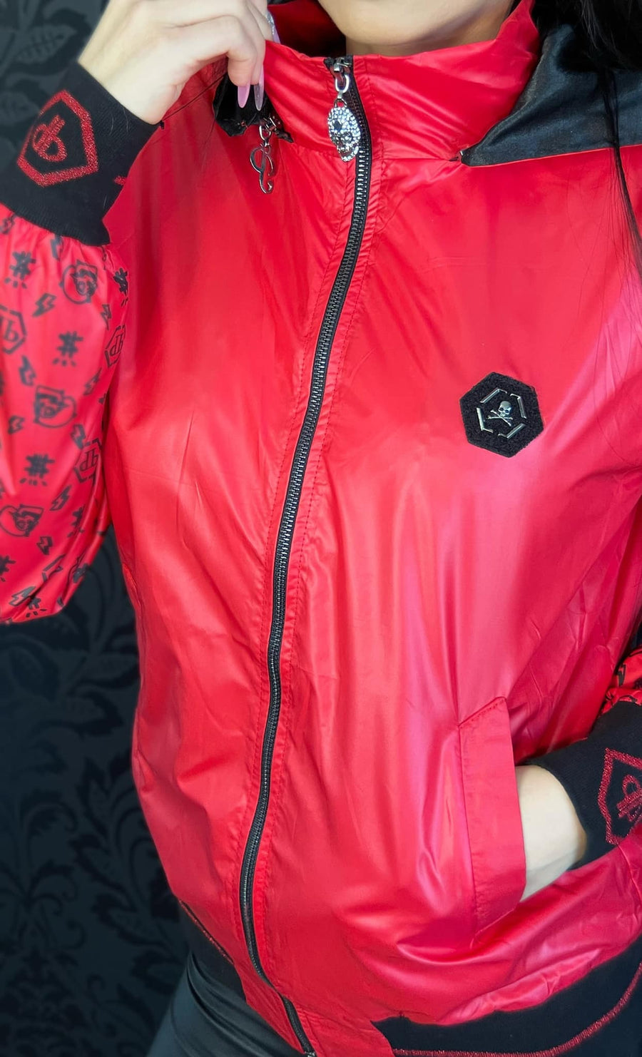 RED TEDDY BEAR PASHA PLEIN JACKET image 2