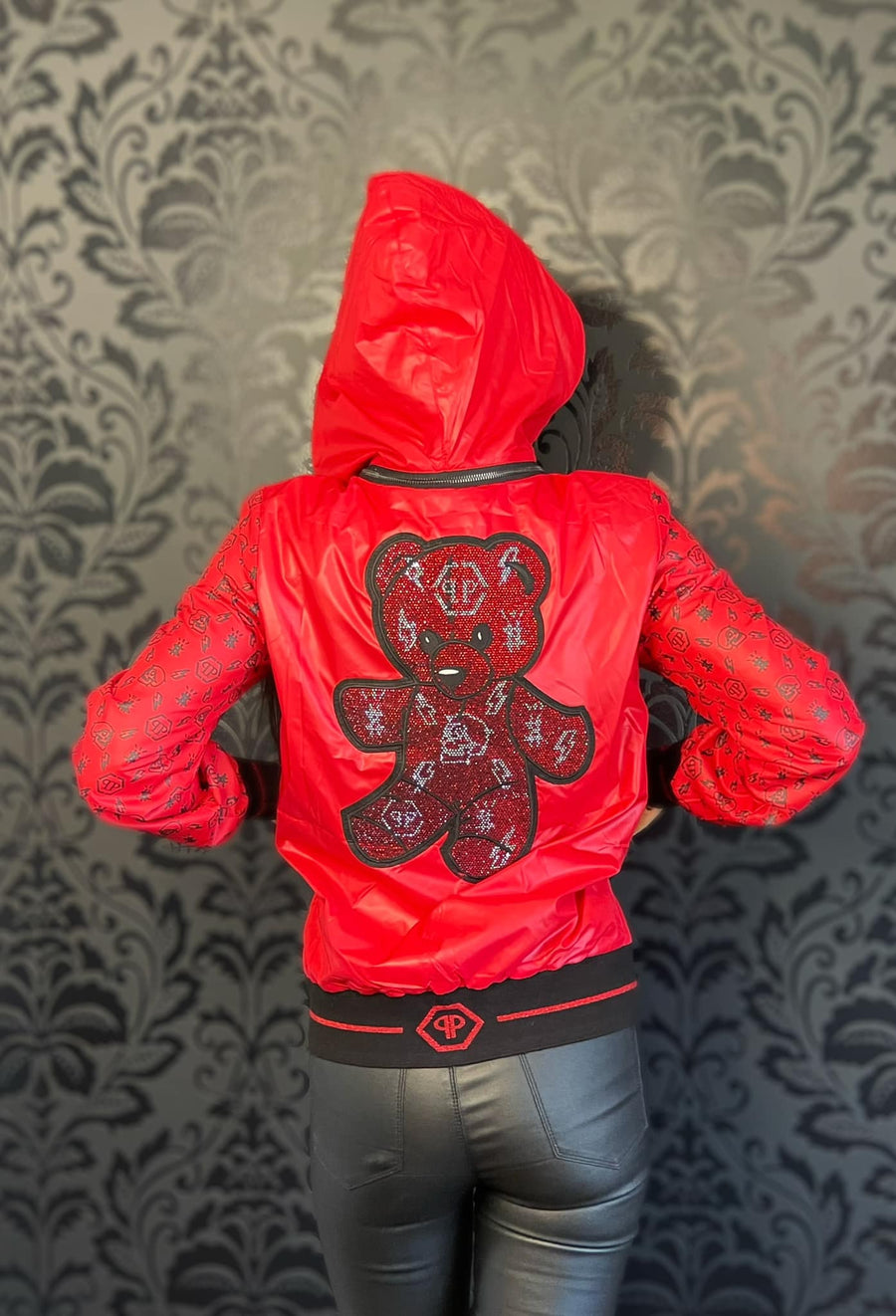RED TEDDY BEAR PASHA PLEIN JACKET image 3