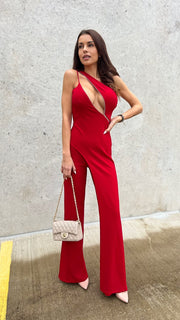WISH COME TRUE JUMPSUIT RED image 3