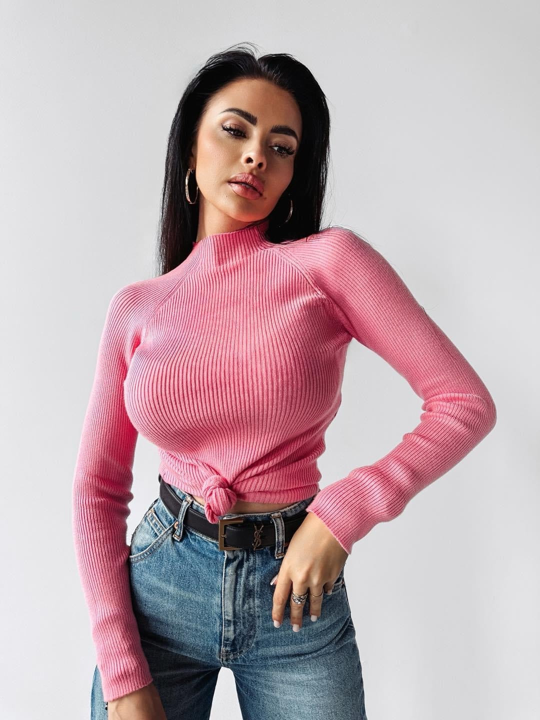 Turtleneck sweater KRISTIN OLAVOGA pink image 1