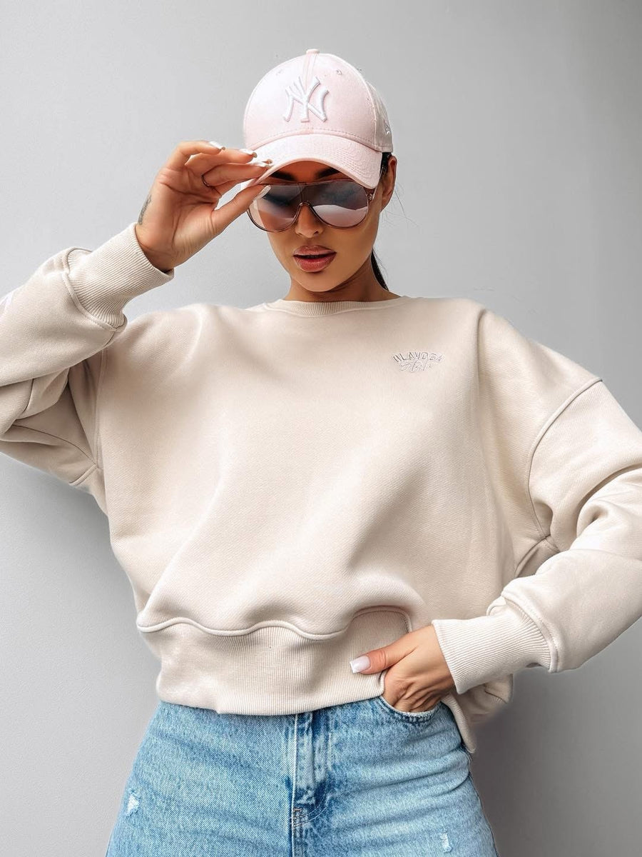 Oversized sweatshirt SODA OLAVOGA beige image 2