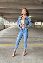 Chic Cut-Out High Waist Jeans with Hip Detail New image 6