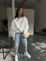 COLLEGE jacket ecru image 5