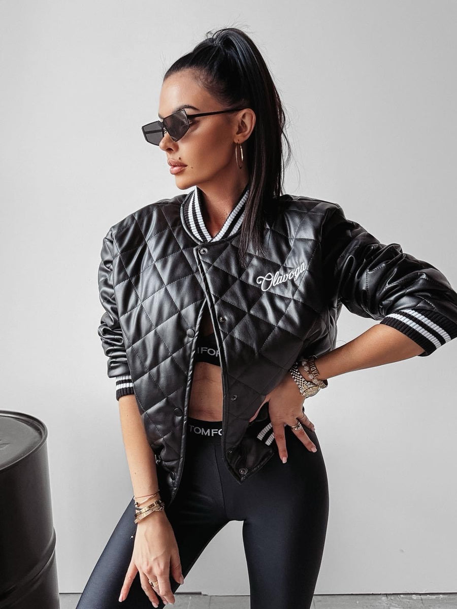 Komi Ola voga women's bomber jacket, black image 2