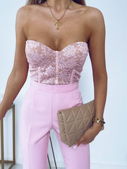 TOP JOY CORSET POWDER LACE image 0