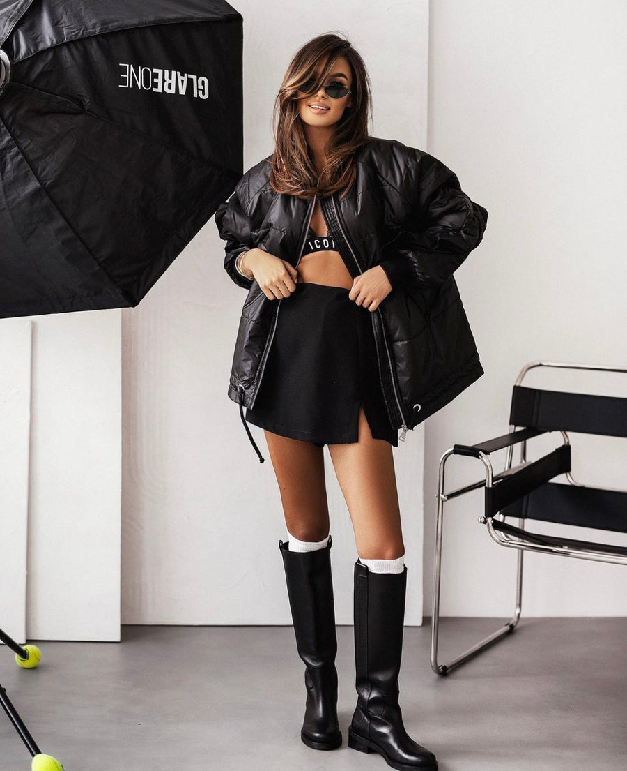ASTURIO SKIRT-SHORTS BLACK image 6