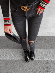 Buena Ola Voga slim fit jeans, black image 3