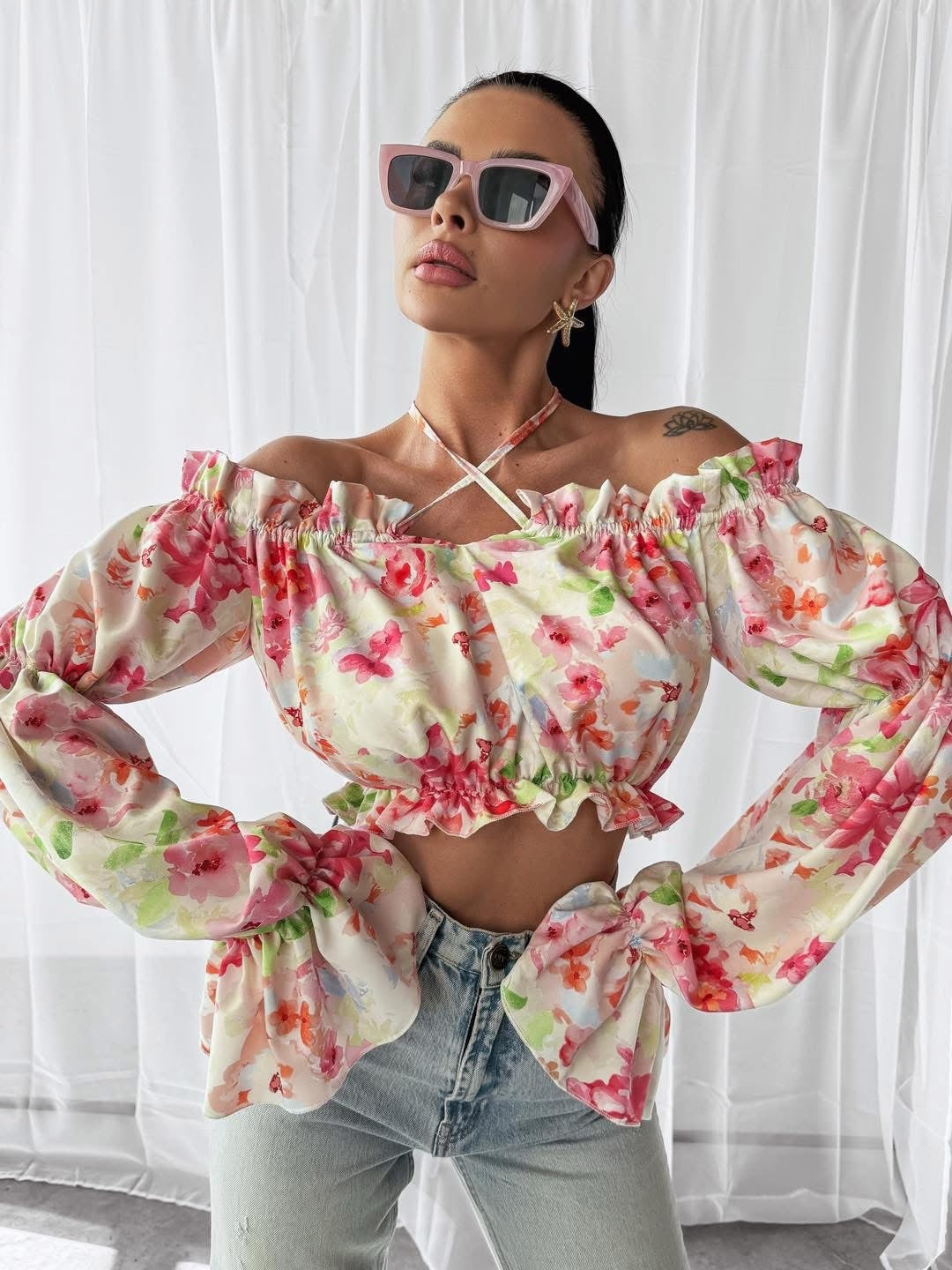 GENTLE OLAVOGA spring bouquet Spanish blouse image 0