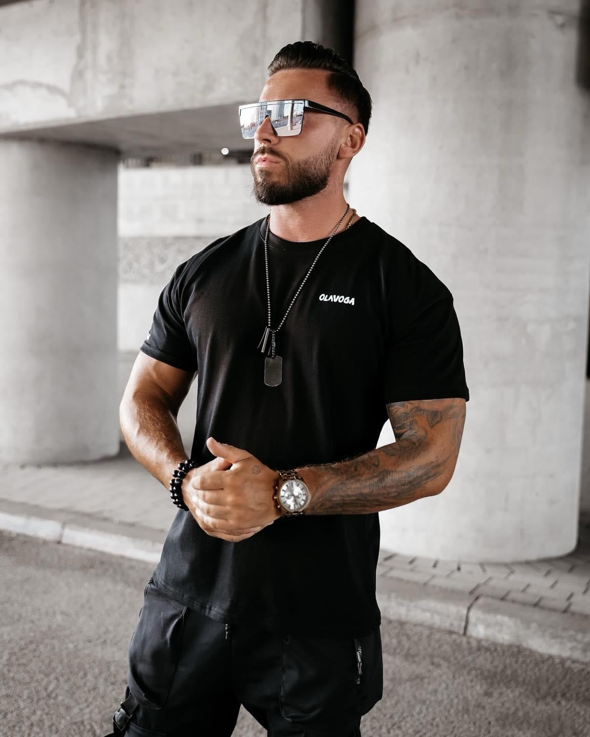 Men's oversize T-shirt SAYER Ola Voga, black image 0