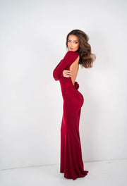 BURGUNDY BLISS MAXI DRESS image 3