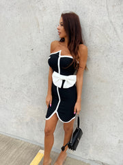 Strapless Sleeveless Bow-Knot Mini Bandage Dress image 7