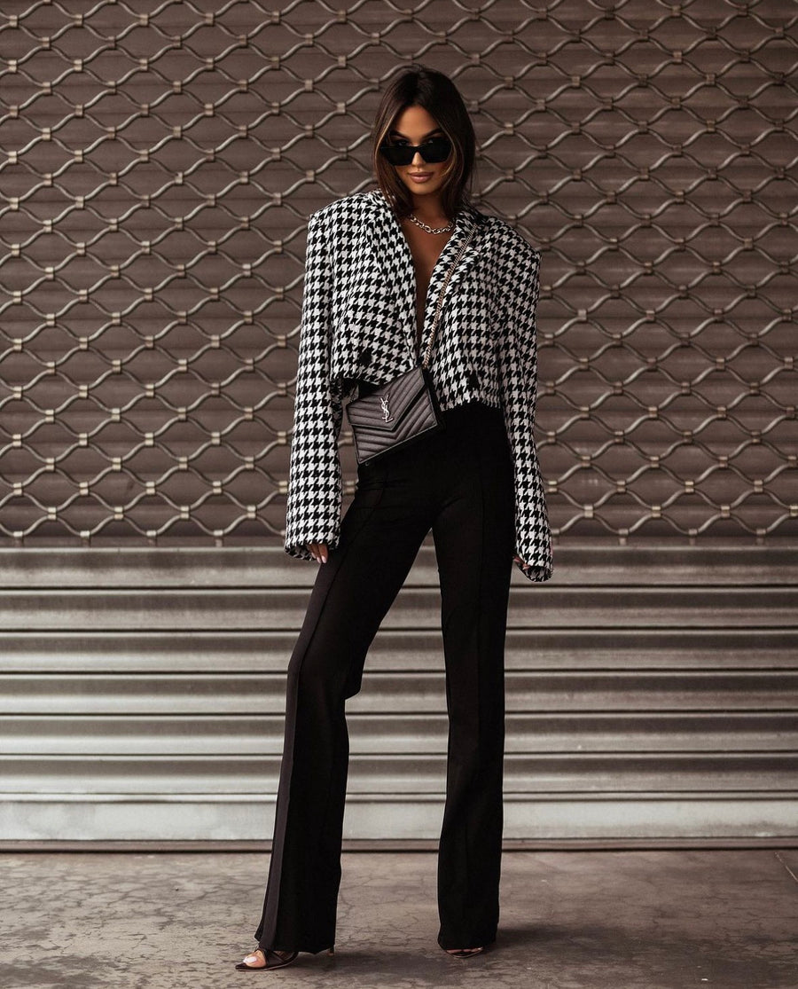 JACKANCY SHORT BLAZER, WHITE AND BLACK image 17