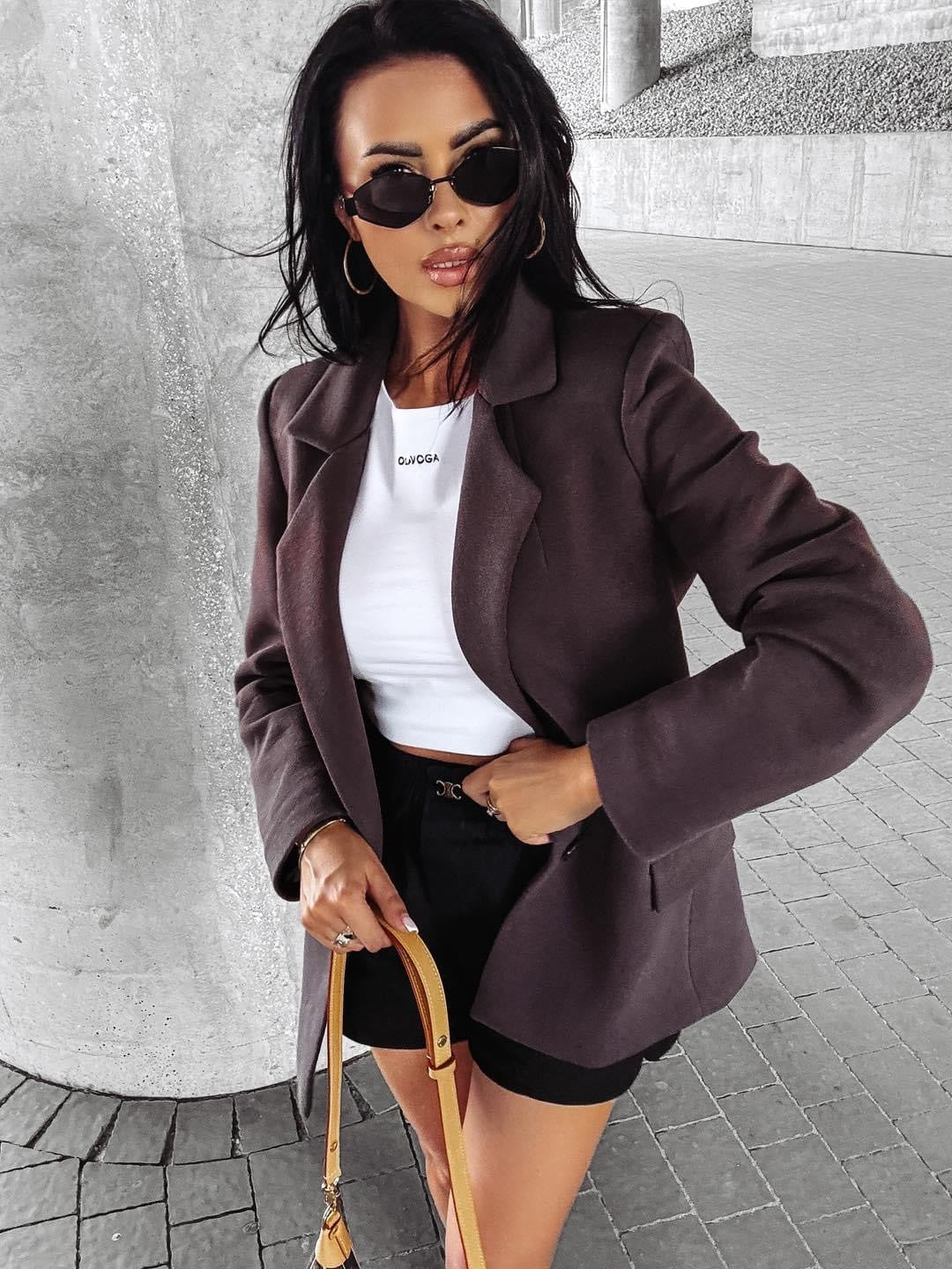 Oversize jacket OVERFLOW OLAVOGA beige chocolate image 2