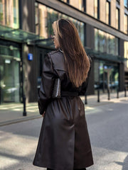 YOU ARE MINE COAT, BROWN ECO LEATHER image 10