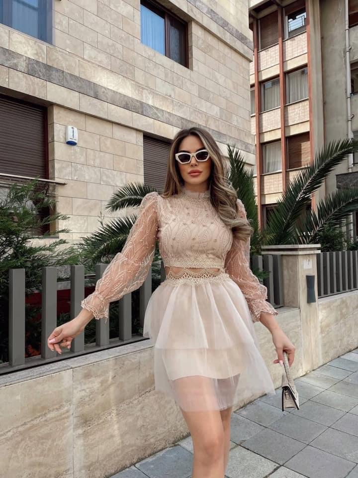 ILIANA BEIGE DRESS image 0