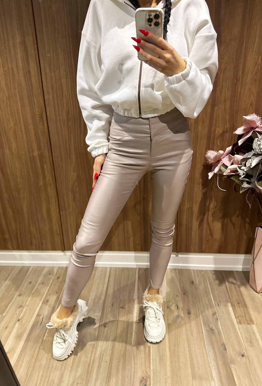 FOOREVER SO EXTRA PANTS BEIGE image 4