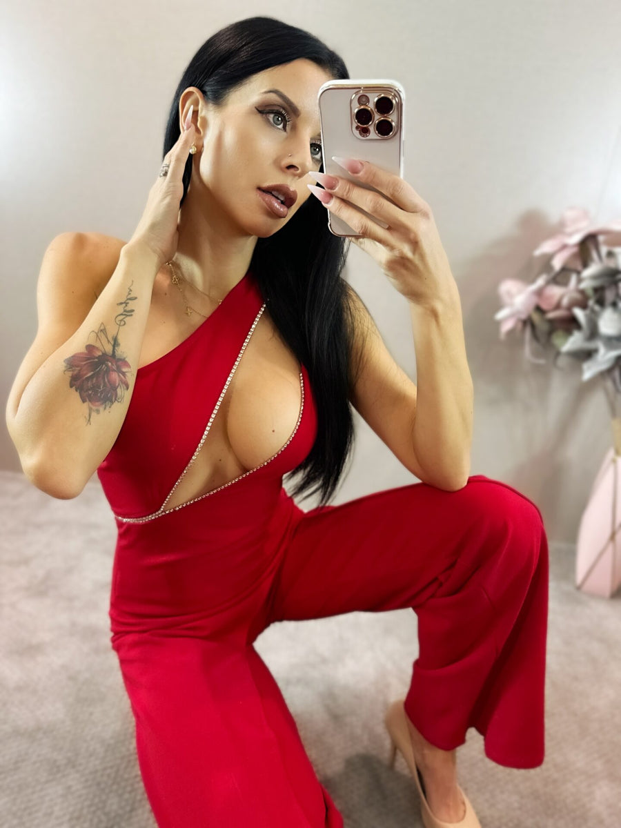 WISH COME TRUE JUMPSUIT RED image 5