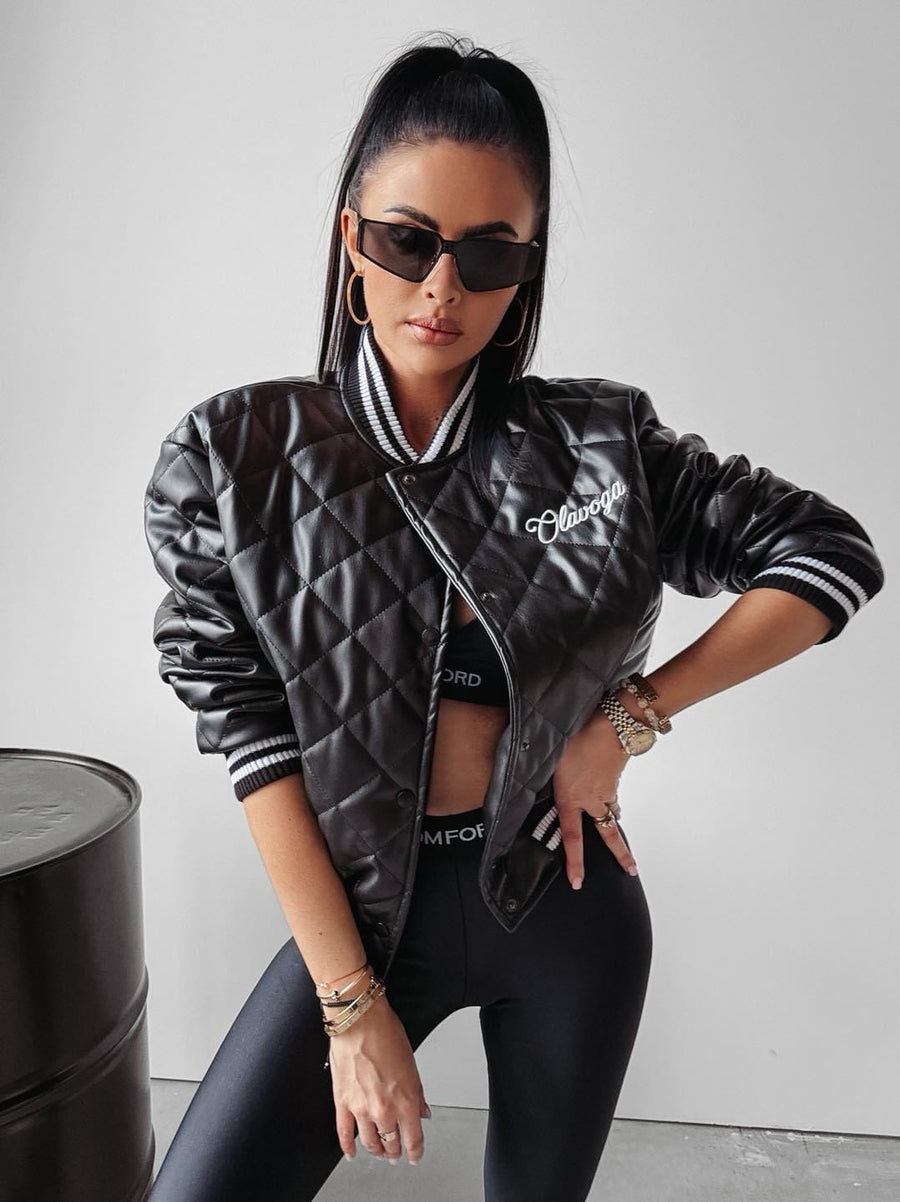 Komi Ola voga women's bomber jacket, black image 3