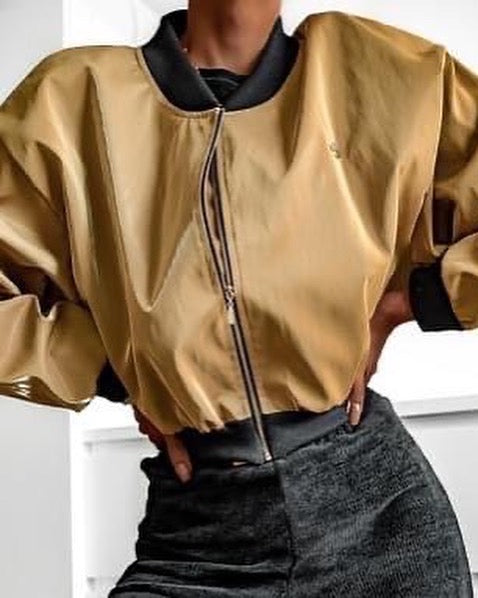 Ola Blanca Crop Jacket GOLD image 1