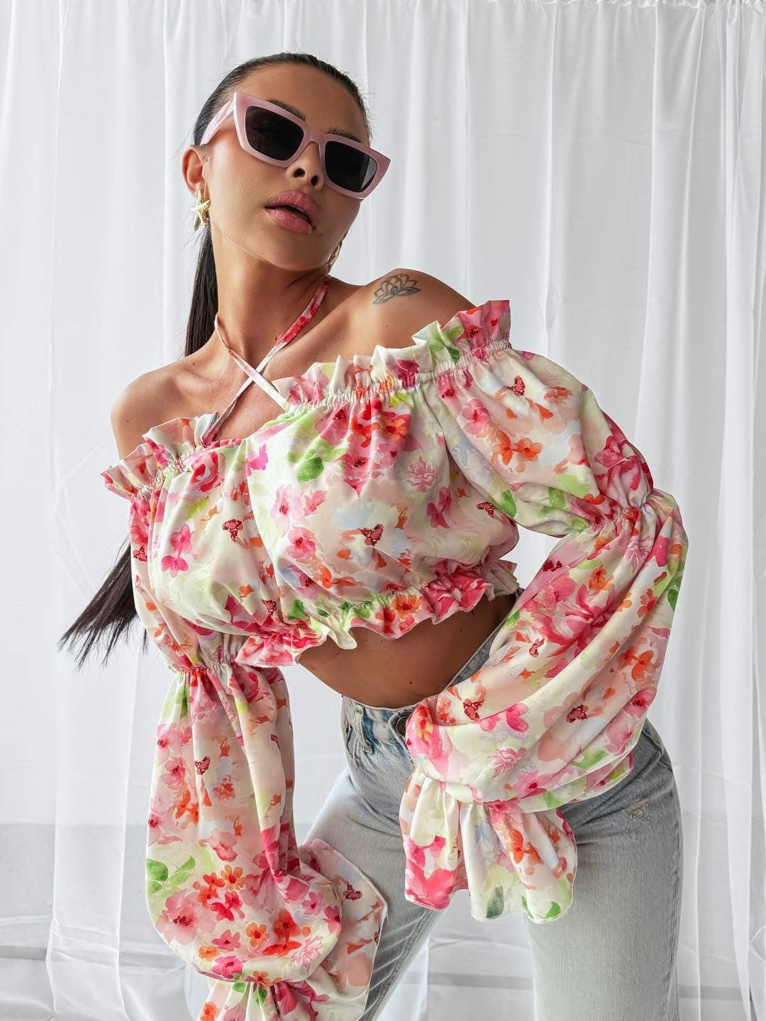 GENTLE OLAVOGA spring bouquet Spanish blouse image 1