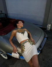 EXQUISITE Golden Tonw Sequin Beaded Set image 8