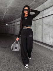 HOLLY OLAVOGA loose-fit trousers black image 1