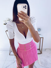 SOFIE SKIRT PLEATED KNIT PINK image 2