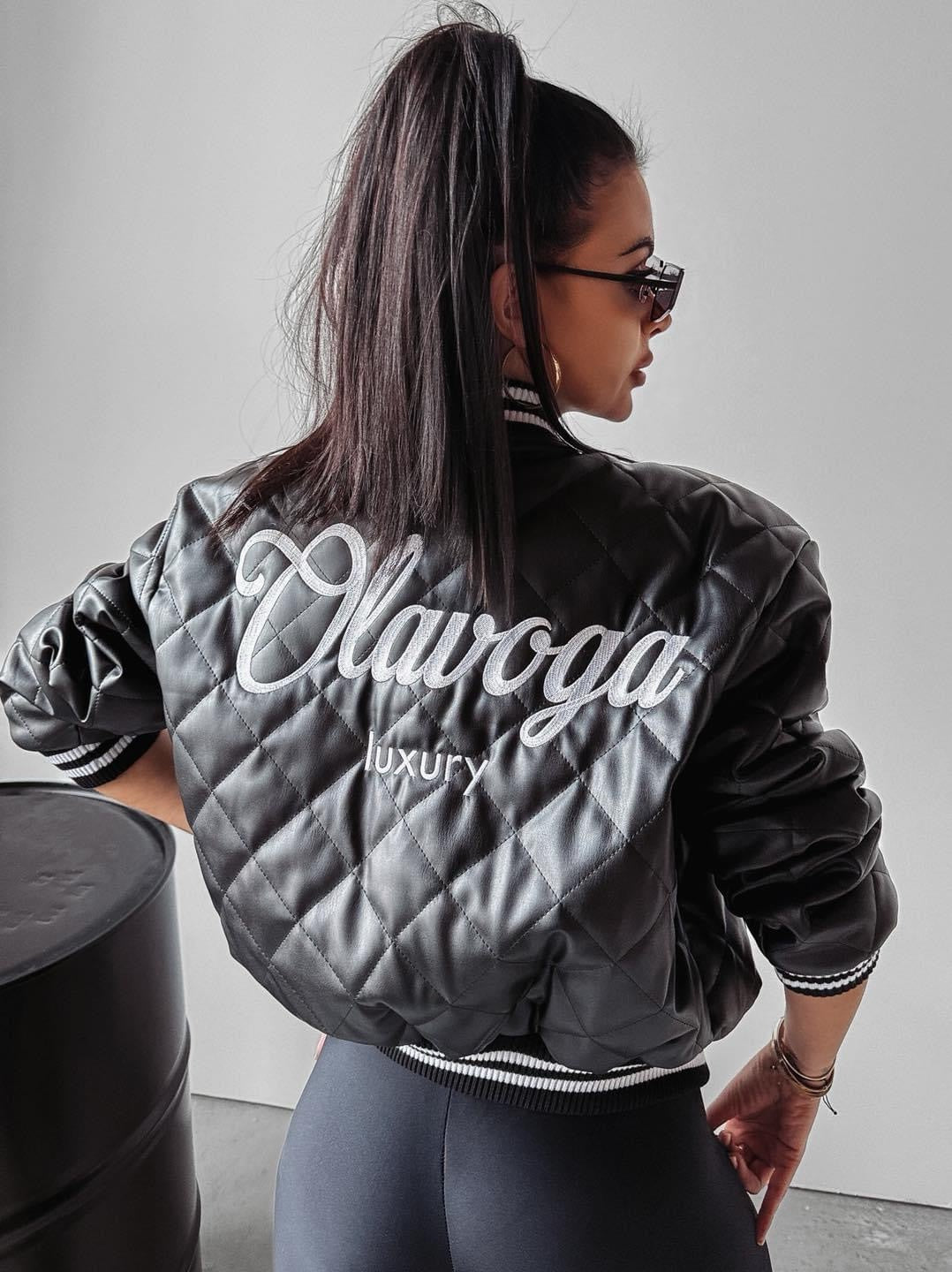 Komi Ola voga women's bomber jacket, black image 1