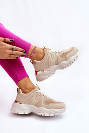 BOWIE CLASSIC PLATFORM SHOES BEIGE image 2