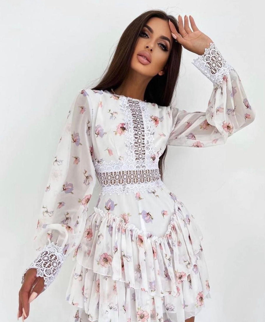 MILA FLOWER WHITE DRESS image 2