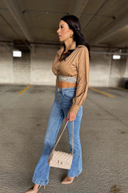 SABELLA OLAVOGA short elegant shirt, beige image 5
