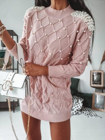 SWEATER TUNIC WITH PEARLS